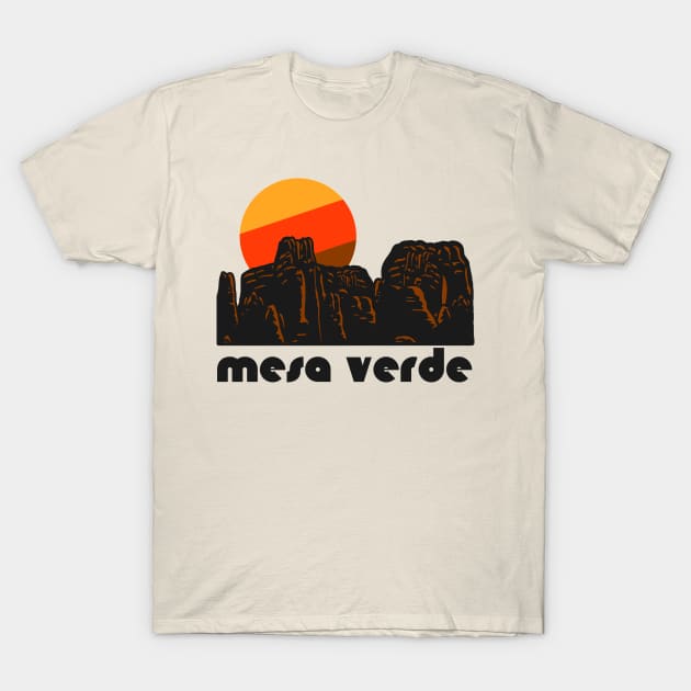 Retro Mesa Verde ))(( Tourist Souvenir National Park Design T-Shirt by darklordpug